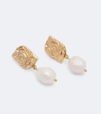 Magda Butrym Floral faux-pearl drop earrings | Thumbnail 3