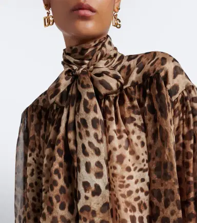 Dolce & Gabbana Leopard-print tie-neck silk blouse | Thumbnail 3 Dolce & Gabbana Leopard-print tie-neck silk blouse | Thumbnail 3