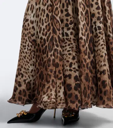 Dolce & Gabbana Leopard-print silk chiffon maxi skirt | Thumbnail 2