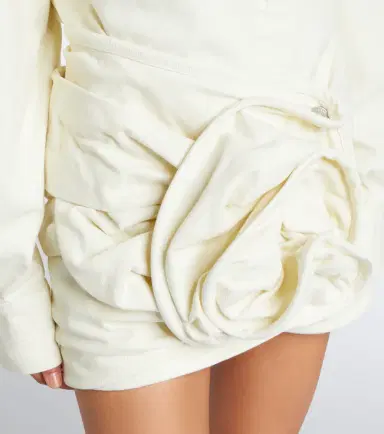 Magda Butrym Floral-appliqué cotton miniskirt | Thumbnail 5
