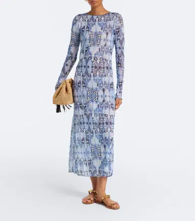 La DoubleJ Slinky Swing printed midi dress | Thumbnail 4