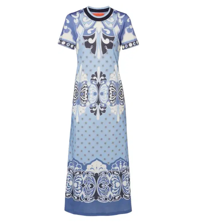 La DoubleJ Sporty Swing printed cotton jersey midi dress
