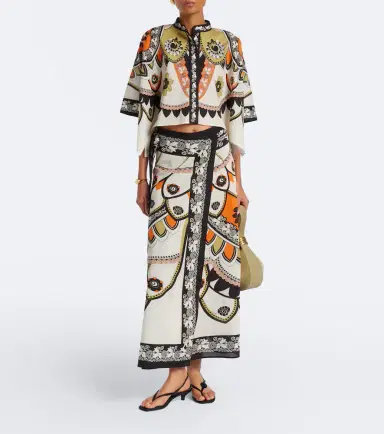 La DoubleJ Sarong printed cotton muslin wrap skirt | Thumbnail 5 La DoubleJ Sarong printed cotton muslin wrap skirt | Thumbnail 5