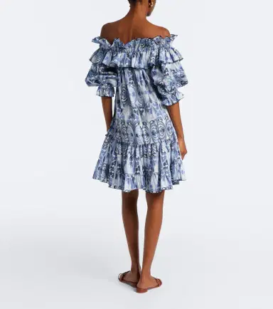 La DoubleJ Breakfast printed cotton poplin minidress | Thumbnail 2