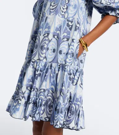 La DoubleJ Breakfast printed cotton poplin minidress | Thumbnail 3