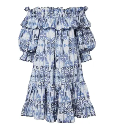 La DoubleJ Breakfast printed cotton poplin minidress | Thumbnail 1