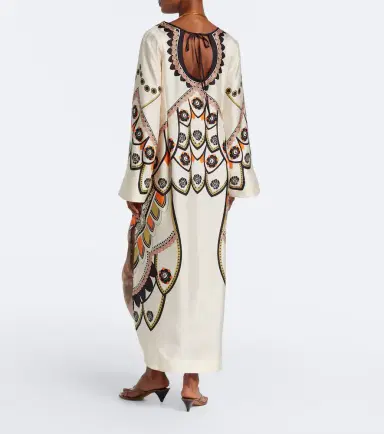 La DoubleJ Twin Flame printed silk twill midi dress | Thumbnail 4 La DoubleJ Twin Flame printed silk twill midi dress | Thumbnail 4