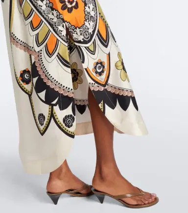 La DoubleJ Twin Flame printed silk twill midi dress | Thumbnail 6 La DoubleJ Twin Flame printed silk twill midi dress | Thumbnail 6
