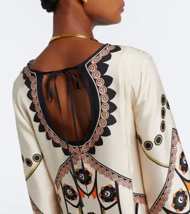 La DoubleJ Twin Flame printed silk twill midi dress | Thumbnail 7 La DoubleJ Twin Flame printed silk twill midi dress | Thumbnail 7