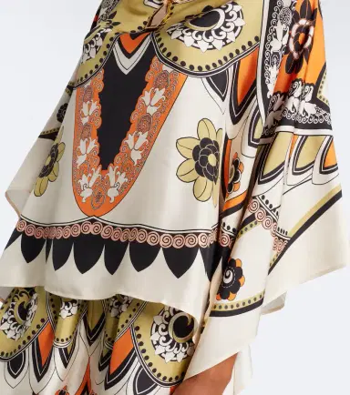 La DoubleJ Draped printed silk twill top | Thumbnail 3
