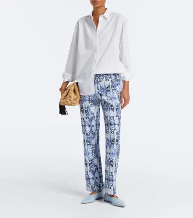 La DoubleJ 24/7 printed cotton straight pants | Thumbnail 6