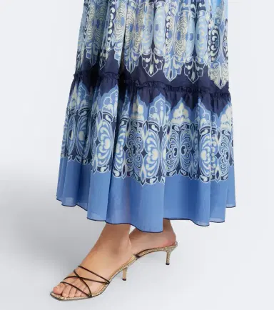 La DoubleJ Nymph printed tiered cotton maxi dress | Thumbnail 4
