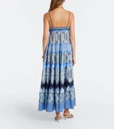 La DoubleJ Nymph printed tiered cotton maxi dress | Thumbnail 5