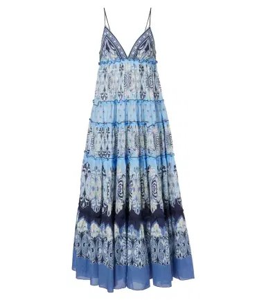 La DoubleJ Nymph printed tiered cotton maxi dress | Thumbnail 1