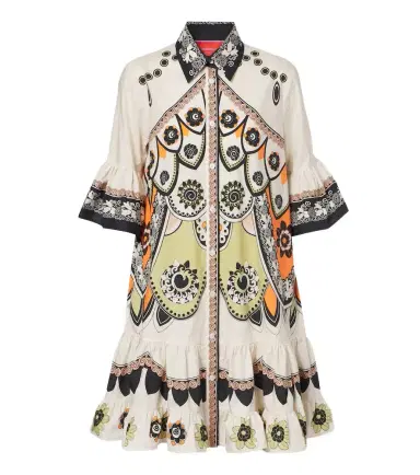 La DoubleJ Printed tiered cotton poplin minidress | Thumbnail 1