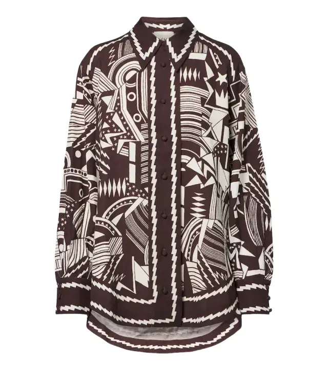 Alemais Alémais Lori printed cotton poplin shirt