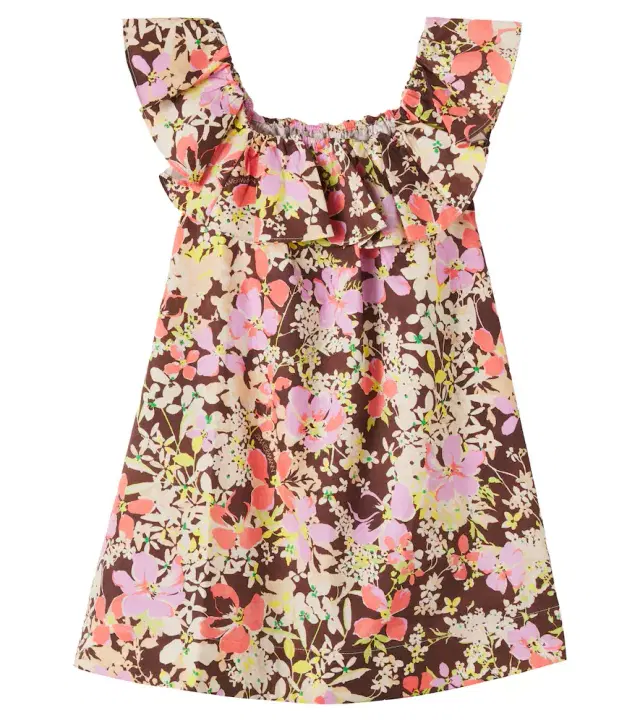 Zimmermann Kids Solstice floral ruffled cotton dress