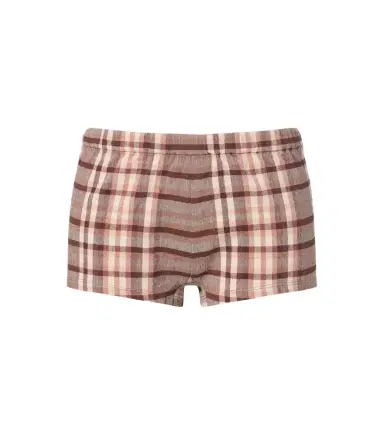 Staud Nilo checked linen-blend shorts | Thumbnail 1