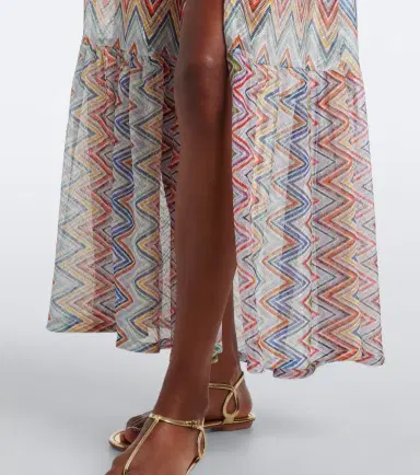 Missoni Zigzag tiered tulle beach dress | Thumbnail 4