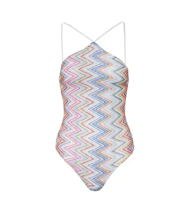 Missoni Zigzag halterneck swimsuit | Thumbnail 1 Missoni Zigzag halterneck swimsuit | Thumbnail 1