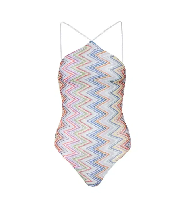 Missoni Zigzag halterneck swimsuit