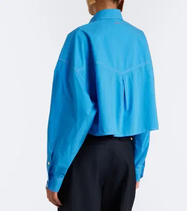Versace Cropped cotton poplin shirt | Thumbnail 4 Versace Cropped cotton poplin shirt | Thumbnail 4