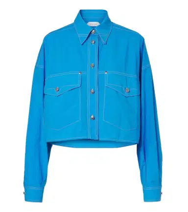 Versace Cropped cotton poplin shirt | Thumbnail 1 Versace Cropped cotton poplin shirt | Thumbnail 1