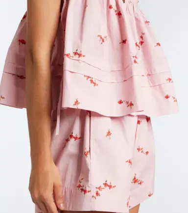 Ganni Floral cotton-blend top | Thumbnail 7 Ganni Floral cotton-blend top | Thumbnail 7
