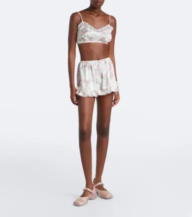 Simone Rocha Floral lace-trimmed satin bralette | Thumbnail 4 Simone Rocha Floral lace-trimmed satin bralette | Thumbnail 4