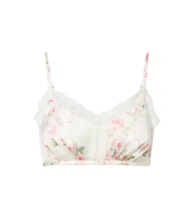 Simone Rocha Floral lace-trimmed satin bralette | Thumbnail 1 Simone Rocha Floral lace-trimmed satin bralette | Thumbnail 1