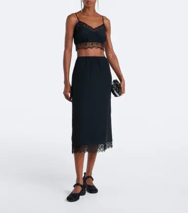 Simone Rocha Lace-trimmed satin bralette | Thumbnail 2 Simone Rocha Lace-trimmed satin bralette | Thumbnail 2