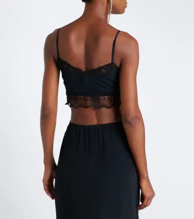 Simone Rocha Lace-trimmed satin bralette | Thumbnail 3 Simone Rocha Lace-trimmed satin bralette | Thumbnail 3