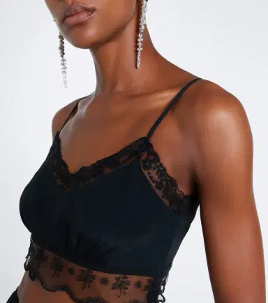 Simone Rocha Lace-trimmed satin bralette | Thumbnail 5 Simone Rocha Lace-trimmed satin bralette | Thumbnail 5