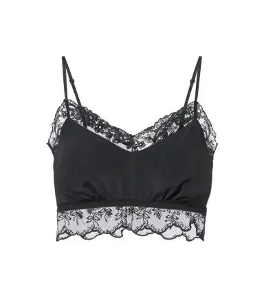 Simone Rocha Lace-trimmed satin bralette | Thumbnail 1 Simone Rocha Lace-trimmed satin bralette | Thumbnail 1