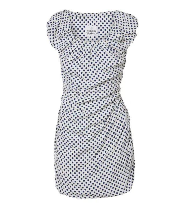 Vivienne Westwood Ginnie Amber draped polka-dot minidress