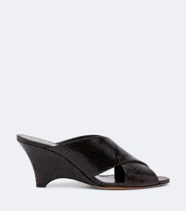 Le Monde Béryl Le Monde Béryl Luca snake-effect leather mules | Thumbnail 2