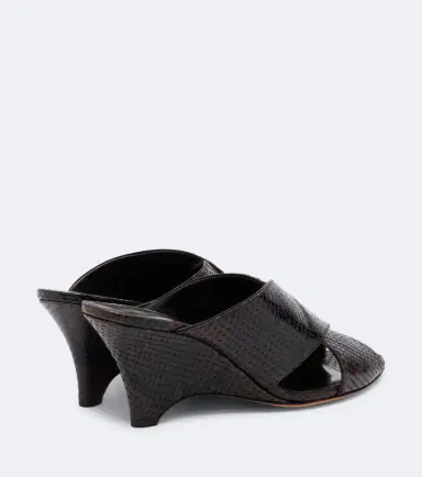 Le Monde Béryl Le Monde Béryl Luca snake-effect leather mules | Thumbnail 3