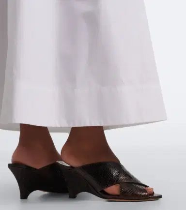 Le Monde Béryl Le Monde Béryl Luca snake-effect leather mules | Thumbnail 5
