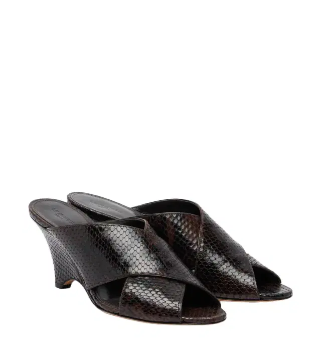 Le Monde Beryl Le Monde Béryl Luca snake-effect leather mules