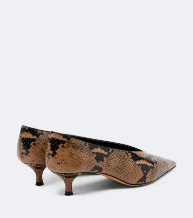Le Monde Béryl Le Monde Béryl Babouche snake-effect leather pumps | Thumbnail 3 Le Monde Béryl Le Monde Béryl Babouche snake-effect leather pumps | Thumbnail 3