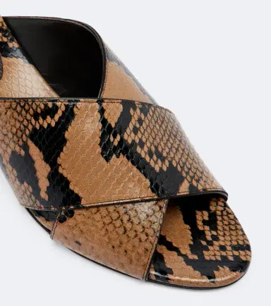 Le Monde Béryl Le Monde Béryl Luca snake-effect leather mules | Thumbnail 3