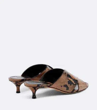 Le Monde Béryl Le Monde Béryl Luca snake-effect leather mules | Thumbnail 4