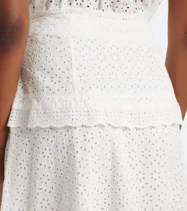 Ulla Johnson Violetta broderie anglaise midi skirt | Thumbnail 6