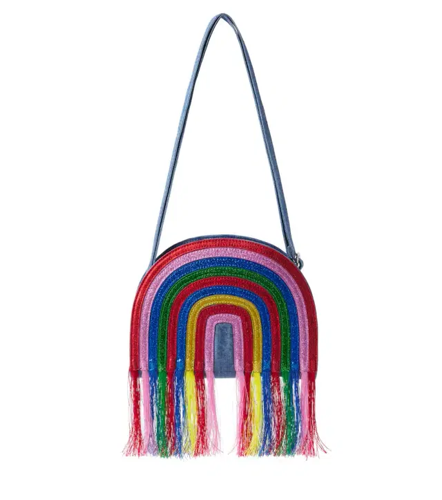 Stella McCartney Kids Fringed denim shoulder bag