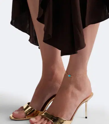 SHAY JEWELRY Riviera 18kt gold anklet with turquoise and diamond | Thumbnail 2 SHAY JEWELRY Riviera 18kt gold anklet with turquoise and diamond | Thumbnail 2