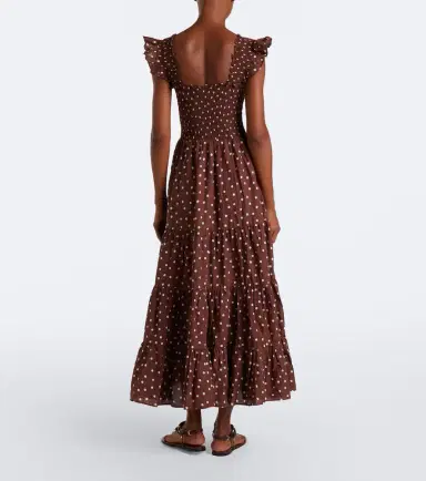 Rixo Kendall polka dot cotton midi dress | Thumbnail 3
