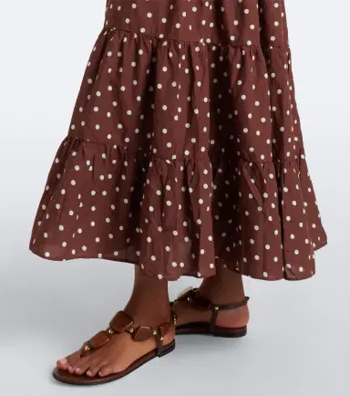 Rixo Kendall polka dot cotton midi dress | Thumbnail 4