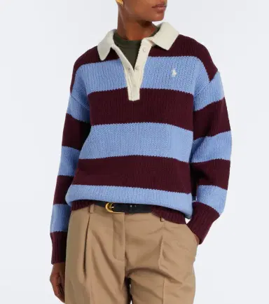 Polo Ralph Lauren Striped wool-blend polo sweater | Thumbnail 5