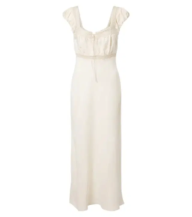 Maeva lace-trimmed linen-blend maxi dress