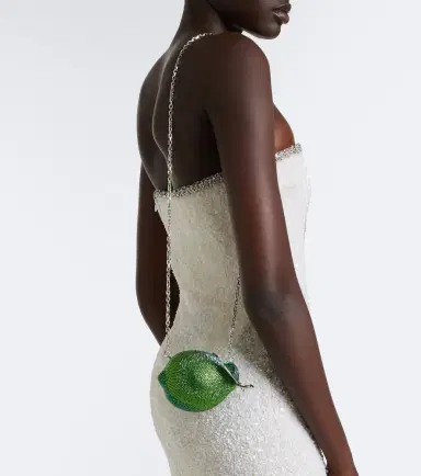 Judith Leiber Couture Citron Lime embellished clutch | Thumbnail 4